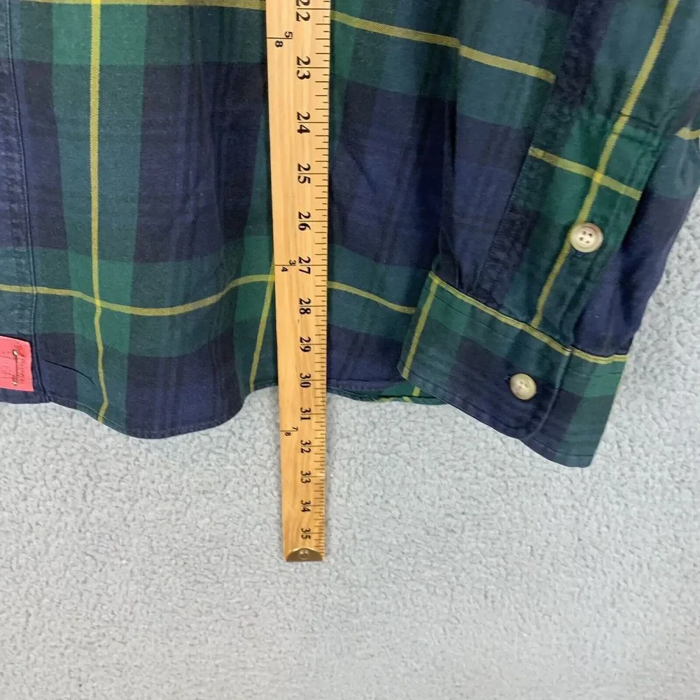 S Polo Ralph Lauren Shirt Mens XL Green Button Down Long Sleeve‎ Tartan Plaid
